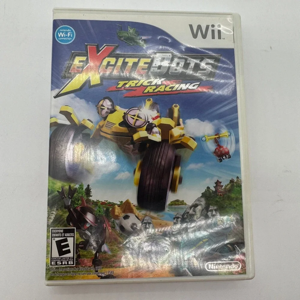 Excitebots Trick Racing Nintendo Wii 2009 Complete CIB Game Disc Manual